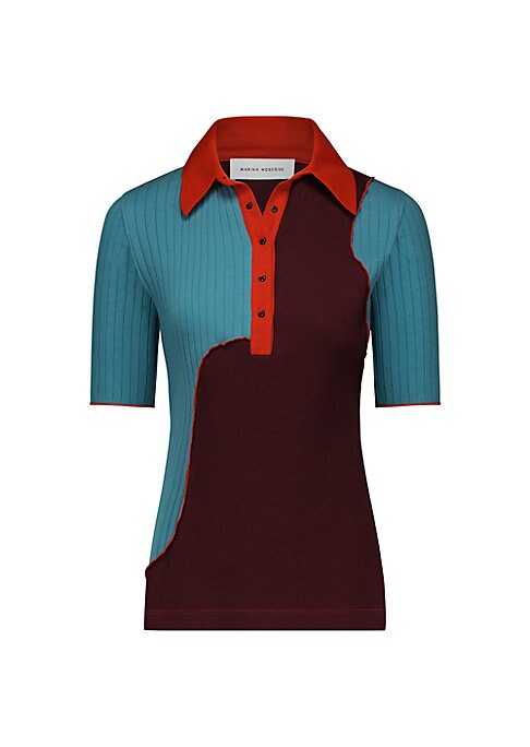 Chic Color-Block Polo
