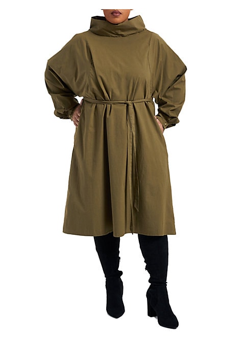 Dramatic Funnel Midi Dress
