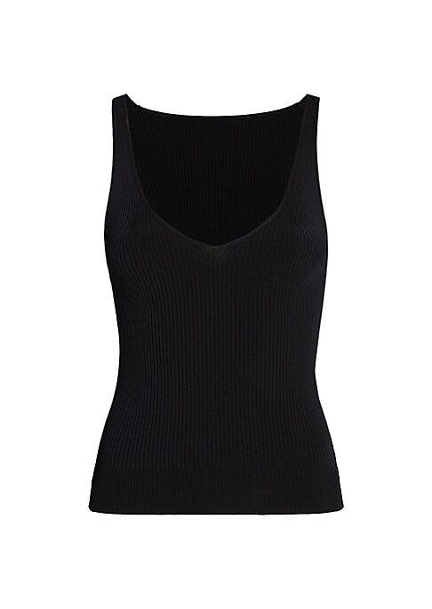 V-Neck Ribbed Tank Top