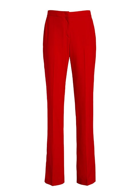 Wool Straight Leg Trousers