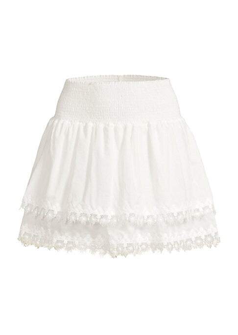 Ruffled Lace Miniskirt