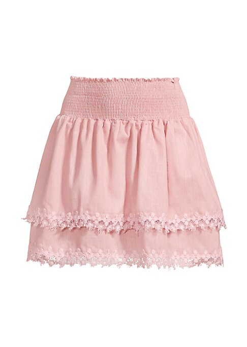 Ruffled Lace Miniskirt