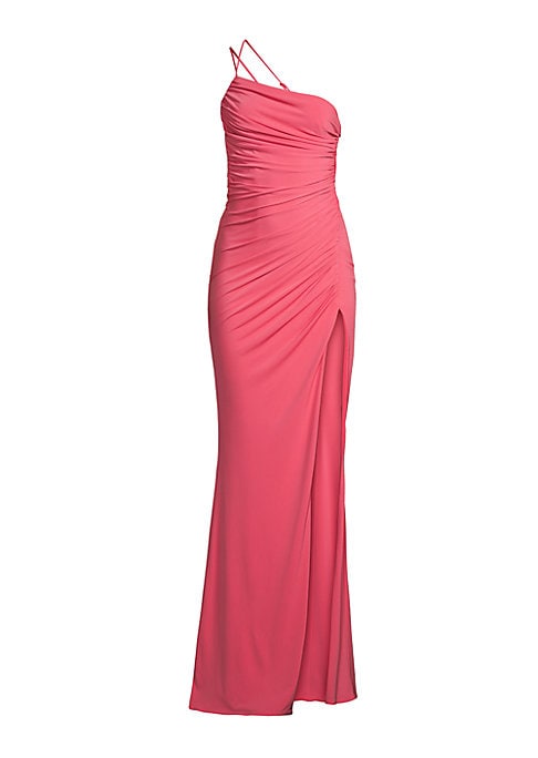 Elegant Slit Ruched Gown