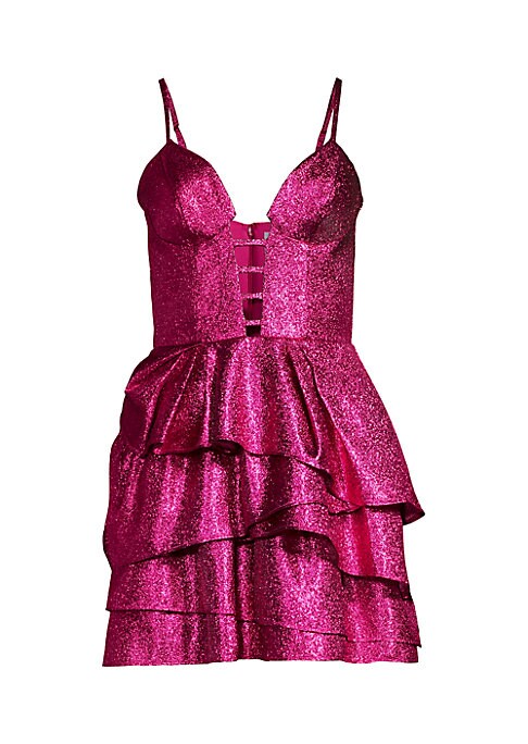 Glitter Corset Ruffle Dress