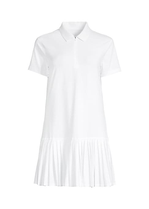 Pleated Polo Shirtdress