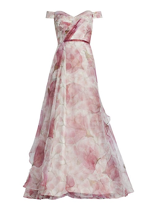 Floral Cascade Evening Dress