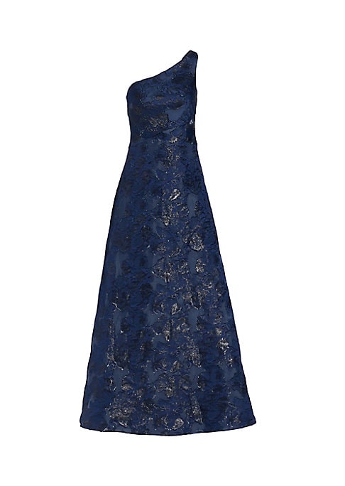 Floral Asymmetric Evening Dress