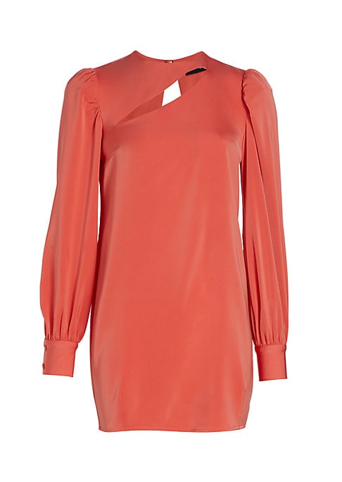 Satin Cutout Mini Dress