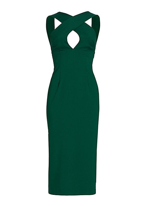 Chic Crossover Midi Dress