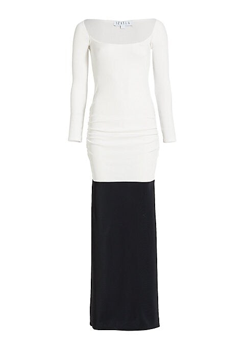 Vibrant Ruched Maxi Dress