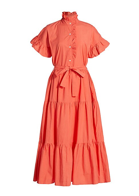 Ruffled Cotton Midi Dress