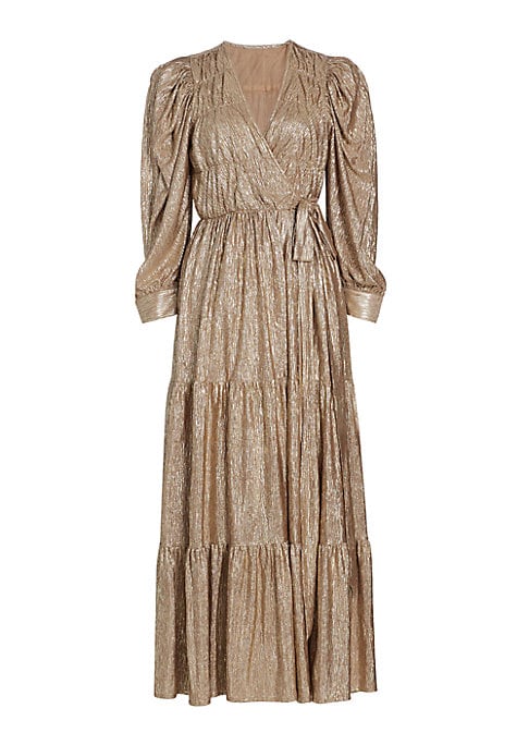 Luxe Metallic Tiered Dress