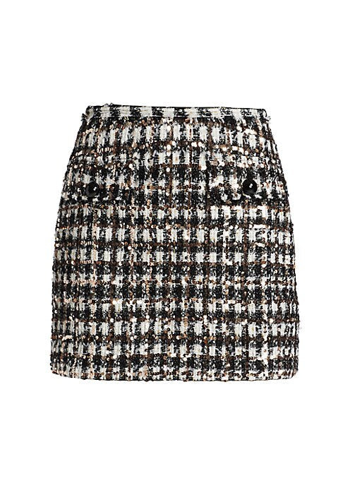 Sparkling Tweed Mini Skirt