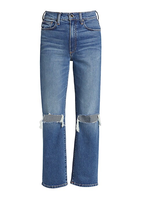 Chic Distressed Straight Jeans