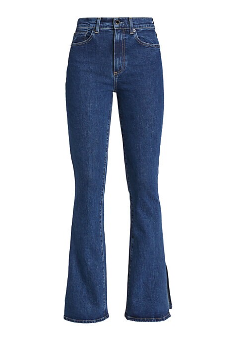 Flare Stretch Denim Trousers