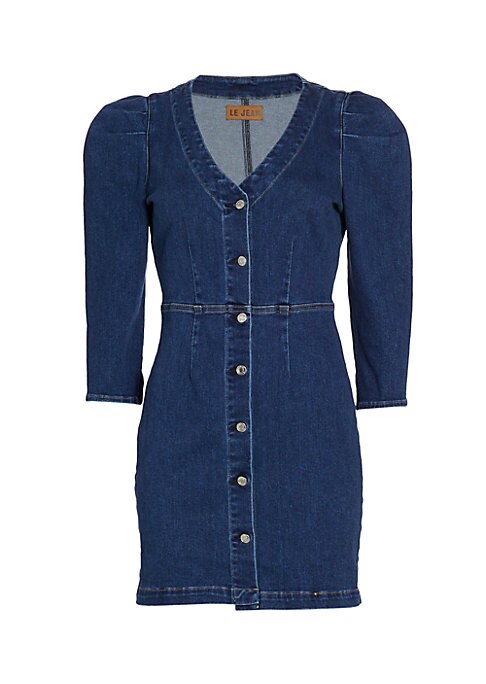 Charming Denim Puff Dress