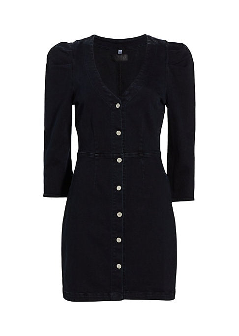 Denim V-Neck Minidress