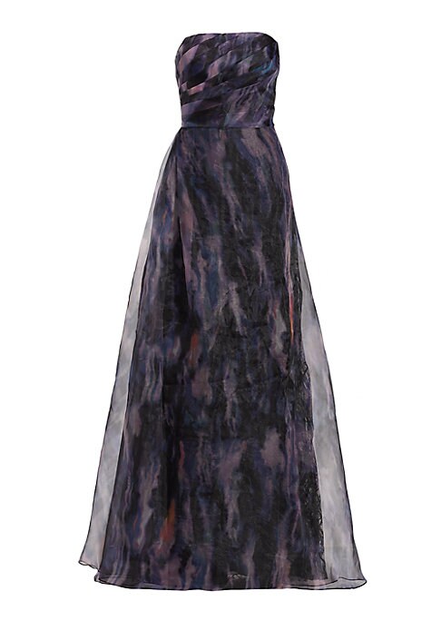 Floral A-Line Evening Dress