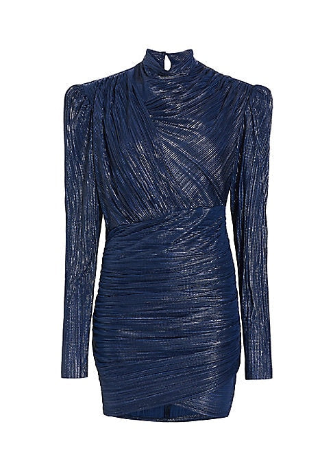 Draped Puff Sleeve Dress