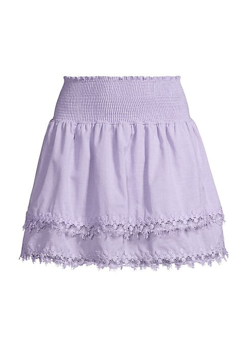 Ruffled Lace Miniskirt