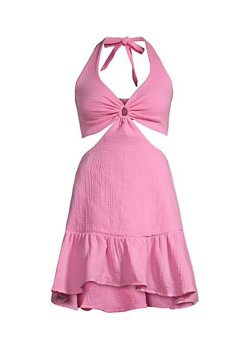 O-Ring Cutout Halter Dress