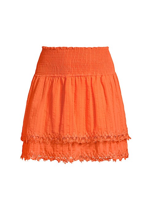 Ruffled Lace Miniskirt