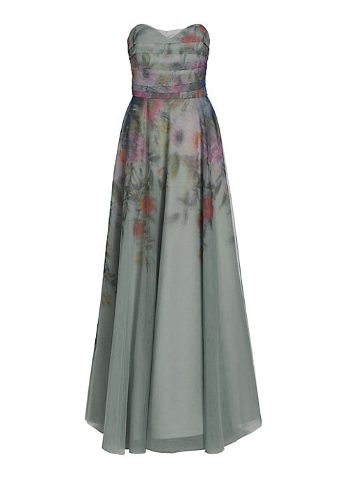 Floral Fleece Elegance Gown