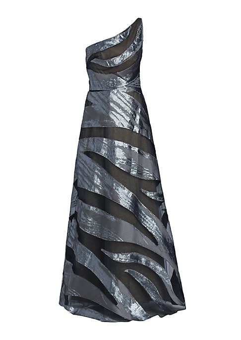Metallic Wavy A-Line Dress