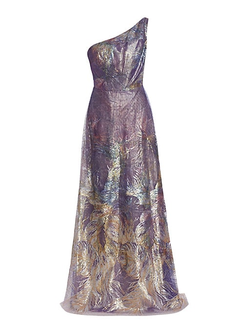 Feathered Elegance Gown