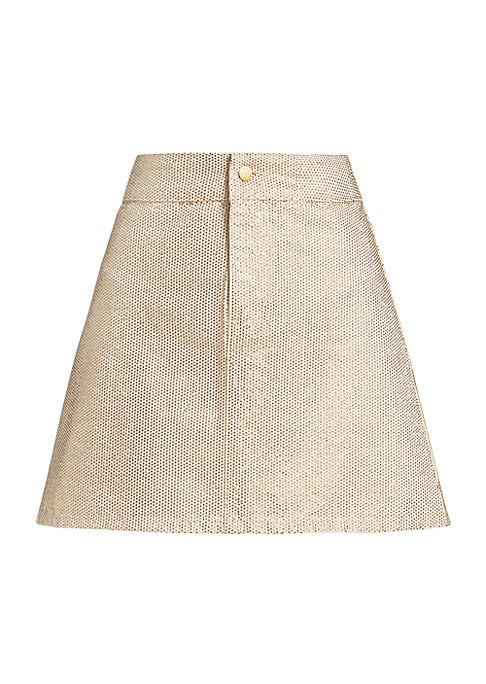 Glitter A-Line Denim Skirt