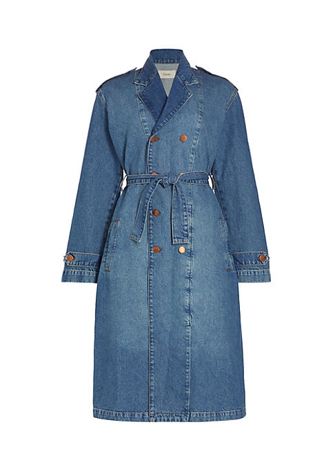 Chic Denim Trench Coat
