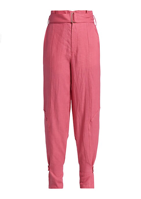 Belted Linen Chic Pants