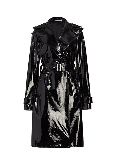 Glossy A-Line Overcoat