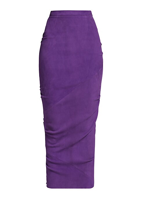 Suede Ruched Skirt