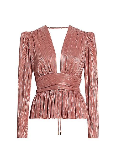 Foil Peplum Top