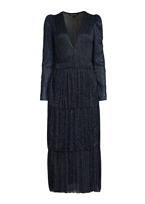 Metallic Pleat Elegance Dress