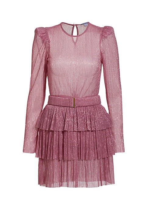 Metallic Puff Sleeve Dress