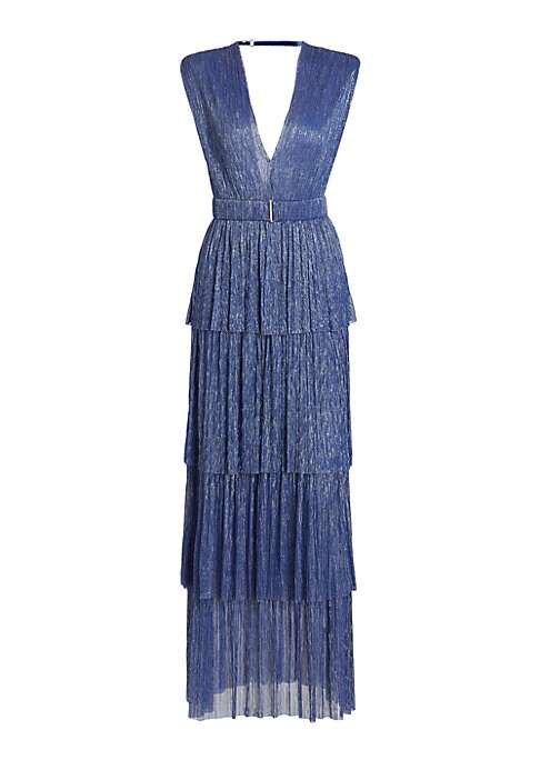 Luxe Tiered Metallic Dress
