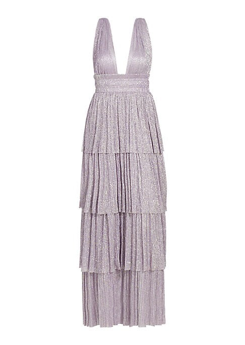 Glimmering Tiered Maxi Dress