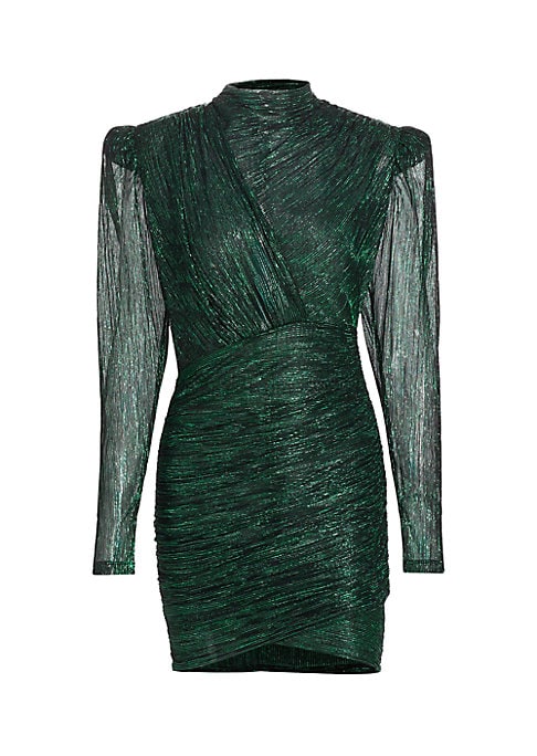 Draped Puff Sleeve Minidress