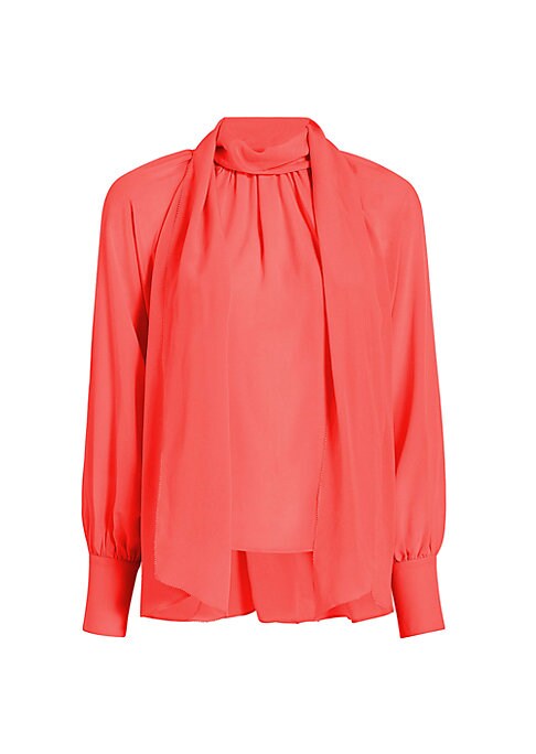 Silk Bow Tie Blouse