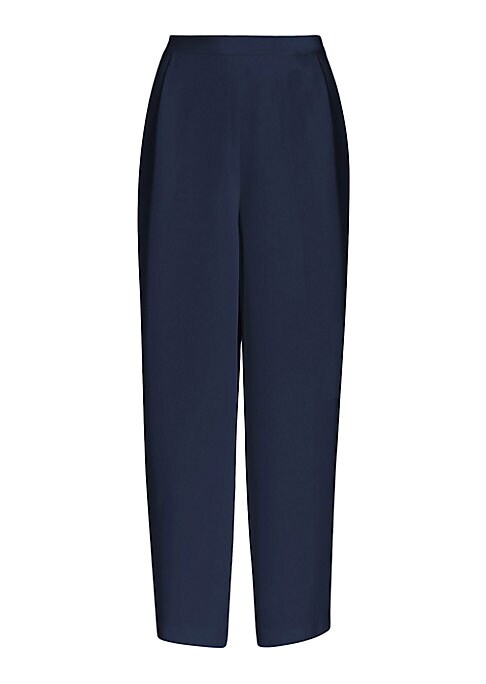 Cropped Pleat Wool Trousers