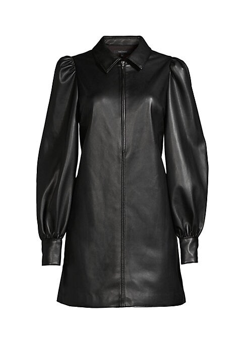Chic Faux Leather Dress