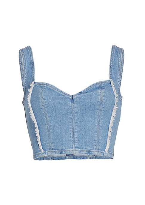 Frayed Denim Crop Top
