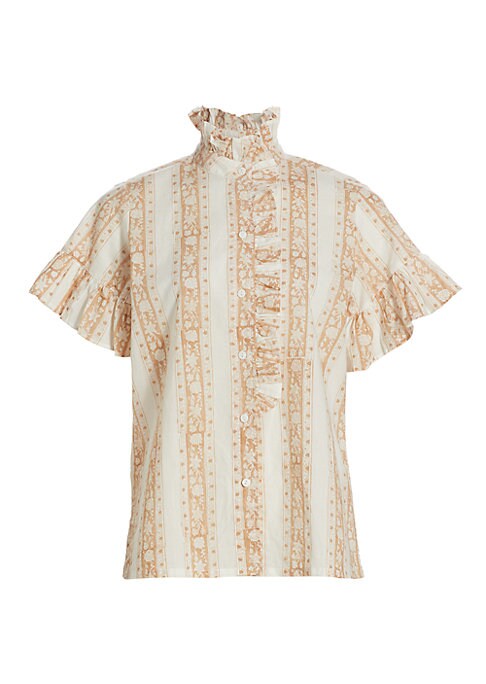 Floral Ruffle Charm Top