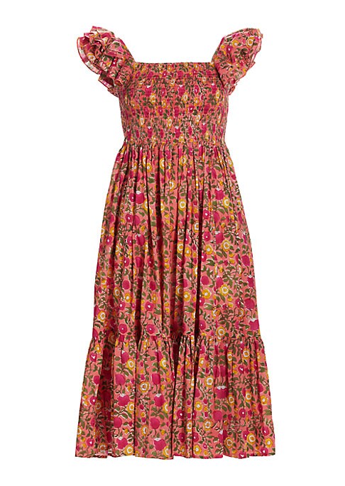 Floral Flutter Midi Dress