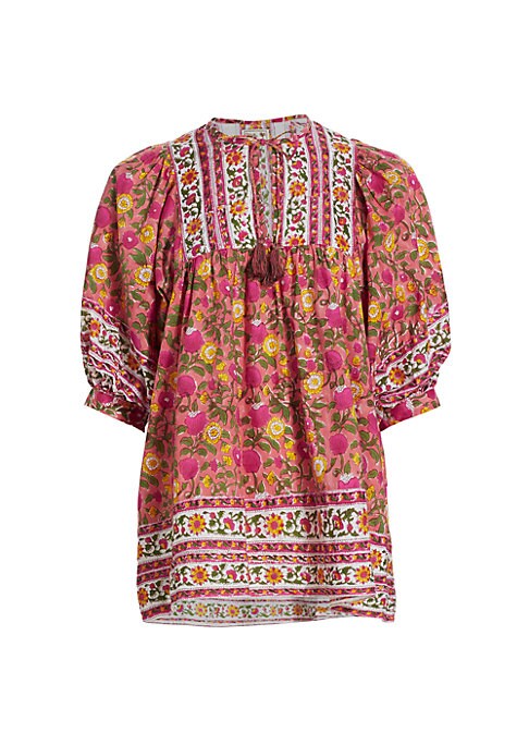 Boho Floral Cotton Blouse