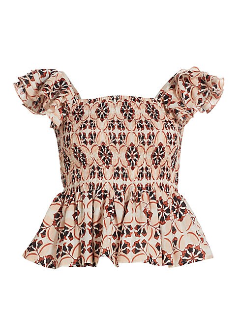 Stylish Ruffle Cotton Blouse