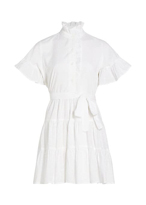 Ruffled Dot Belted Dress