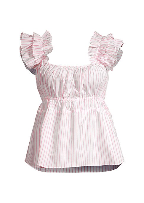 Striped Ruffle Top